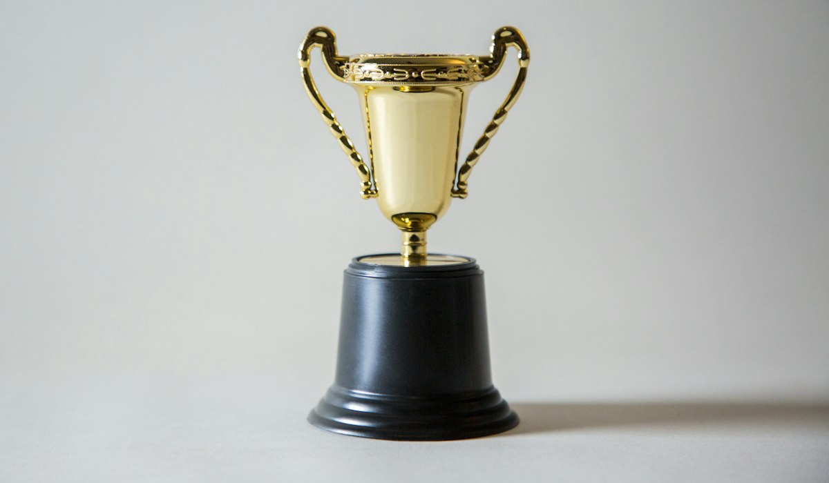 Small gold trophy for head-to-head Thanksgiving prize challenges